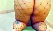कामुक सुडौल नर्तकी लिंजरी में अपनी सेक्सी कर्व्स दिखाती है